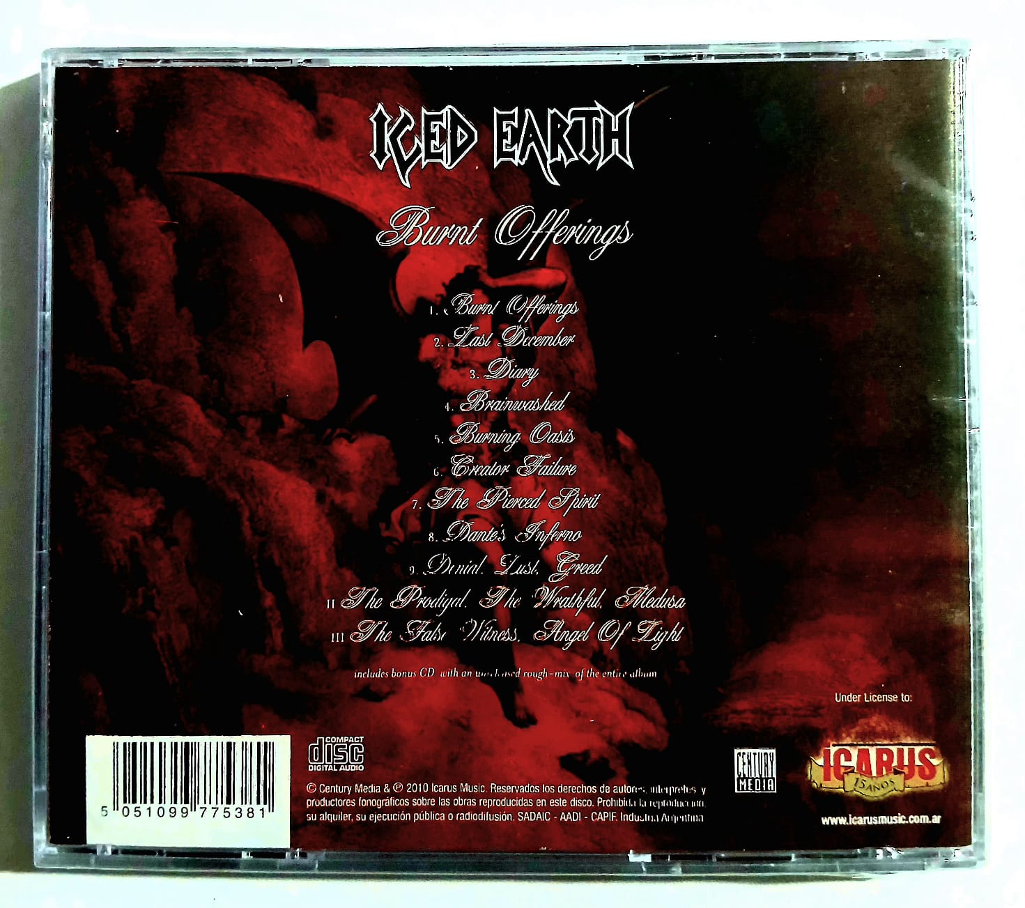 Cd Iced Earth – Burnt Offerings - Image 2