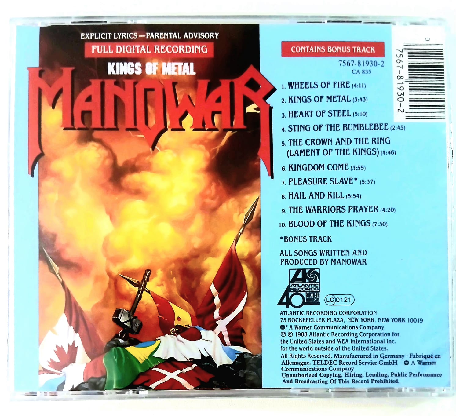 Cd Manowar – Kings Of Metal - Image 2