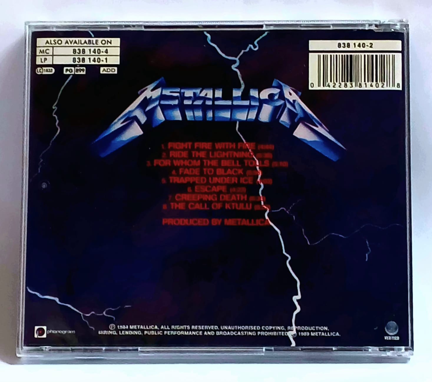 Cd Metallica – Ride The Lightning - Image 2