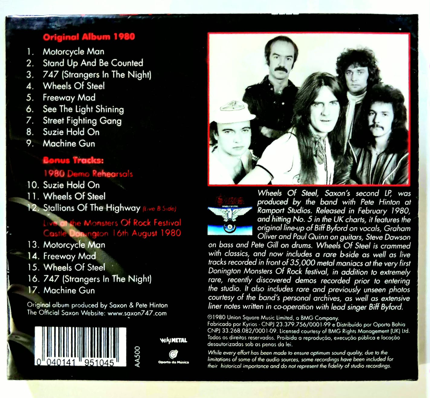 Cd Saxon – Wheels Of Steel - Image 2