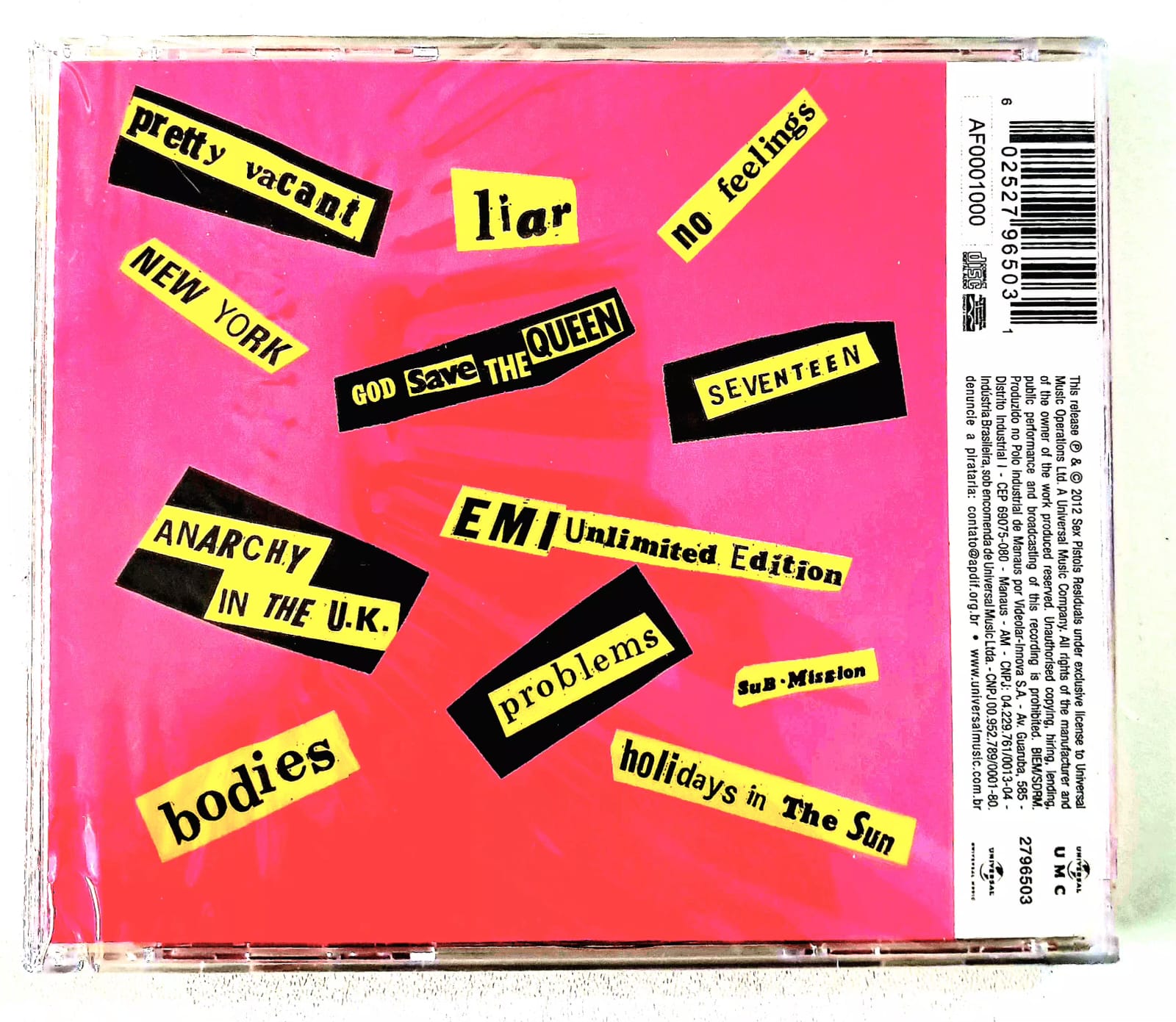 Cd Sex Pistols – Never Mind The Bollocks Here's The Sex Pistols - Image 2